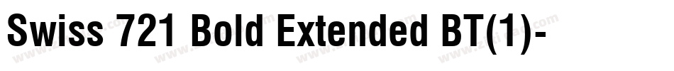 Swiss 721 Bold Extended BT(1)字体转换